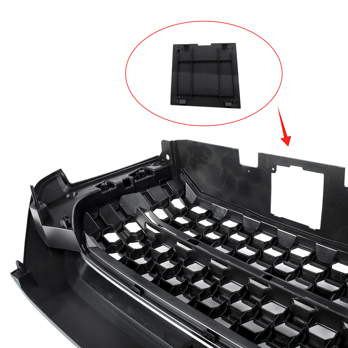 For 2014-2021 Toyota Tundra Matte Black Front Grille & Hood Bulge Molding Set