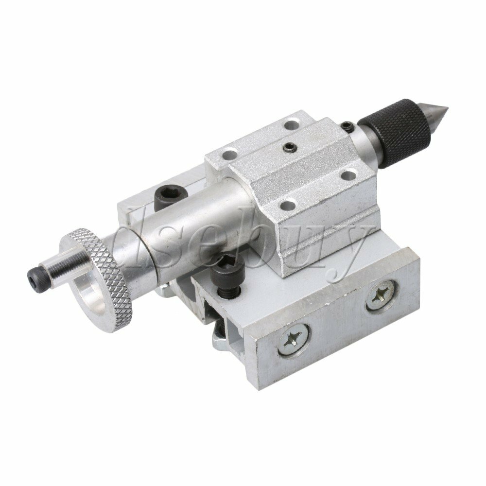 Silver Metal Micro Lathe Machines Adjustable Tailstock Punching Tool