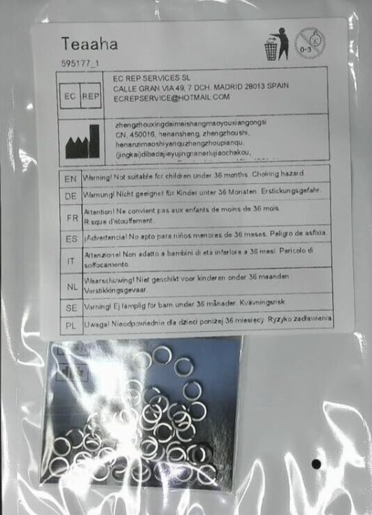30pcs Split Rings 8mm Stainless Steel Small Key Chain Mini Keychain Rings Split