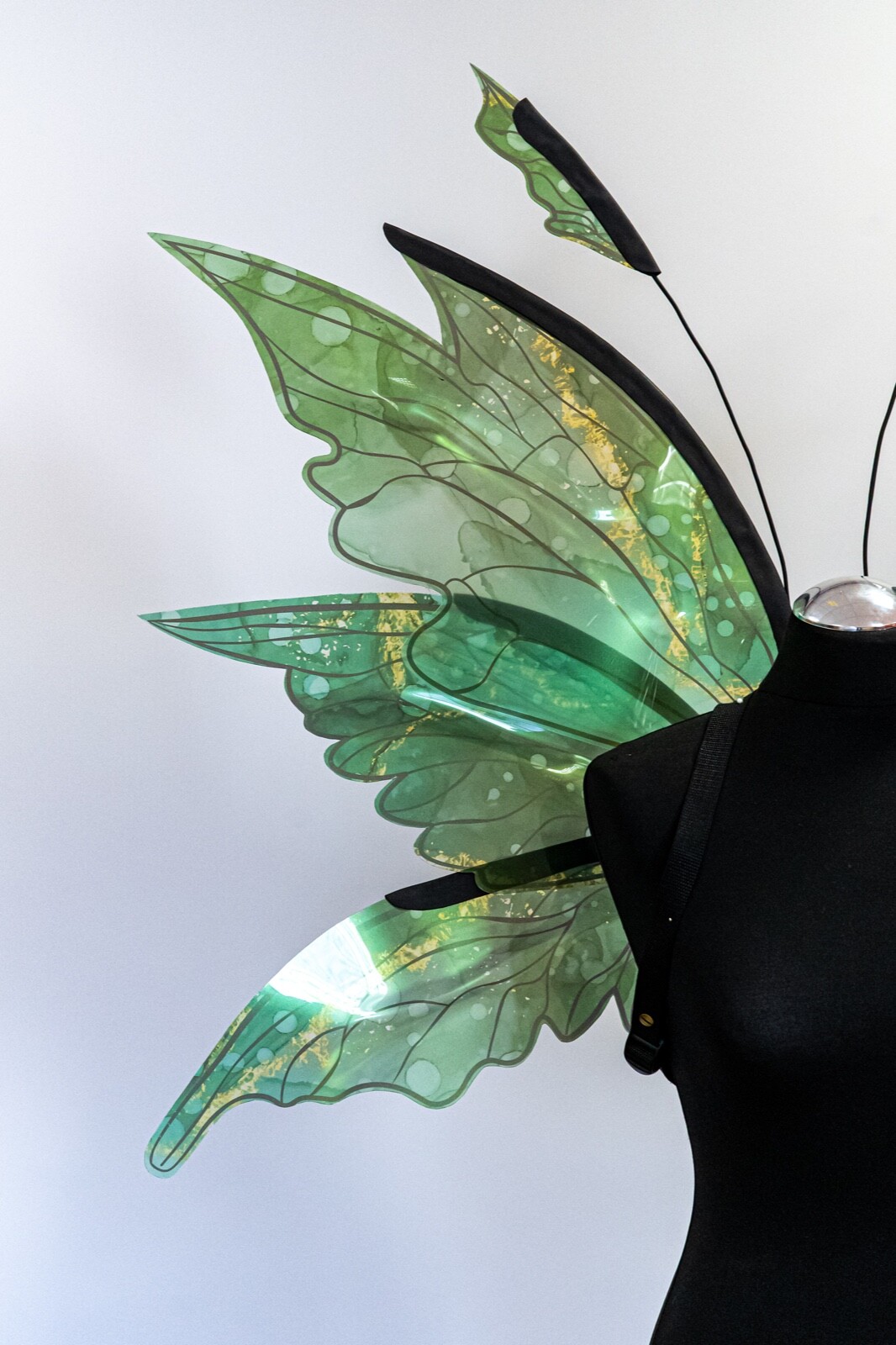 Green Fairy Wings Costume For Adult Butterfly Elf Cosplay Iridescent Halloween