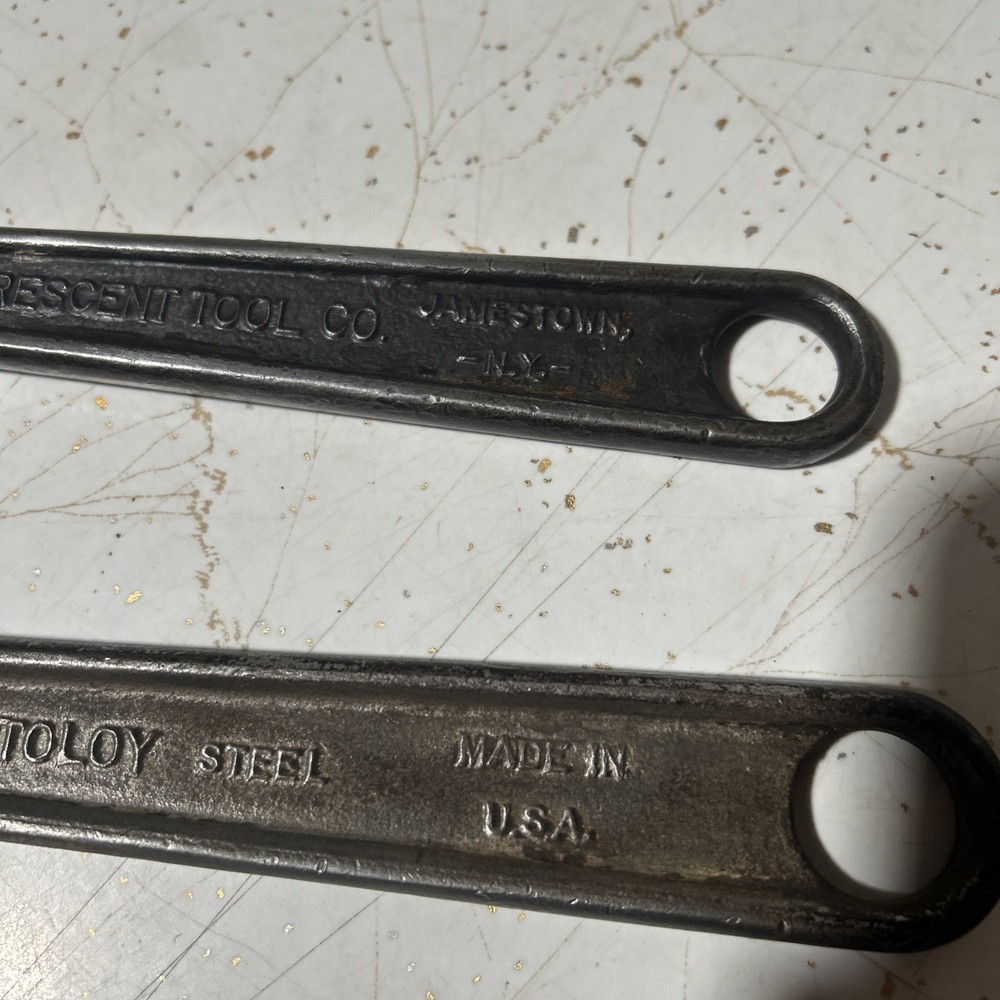 Two Crescent Adjustable Wrenches Made In The USA