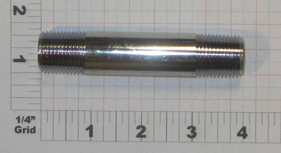 1/2 Inch 4 Inch Chrome Plated Nipple