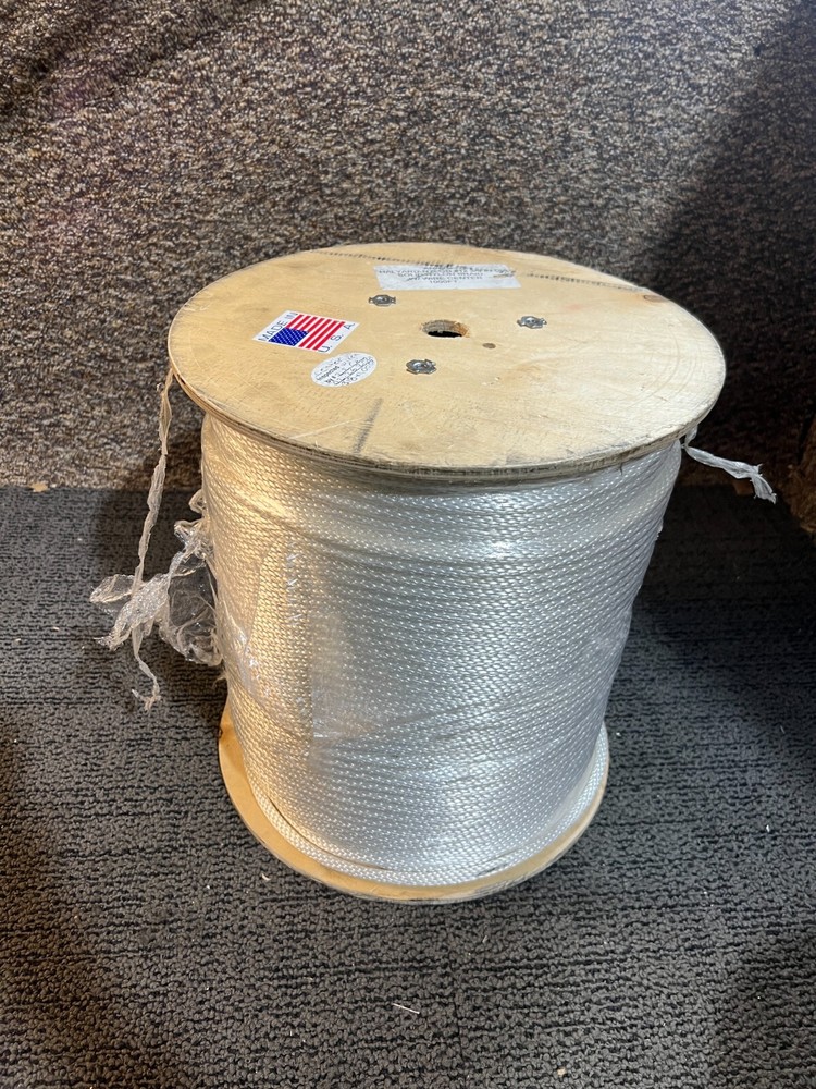 SOLID NYLON BRAID WITH WIRE CENTER 1000FT #12 3/8 Inches Diameter