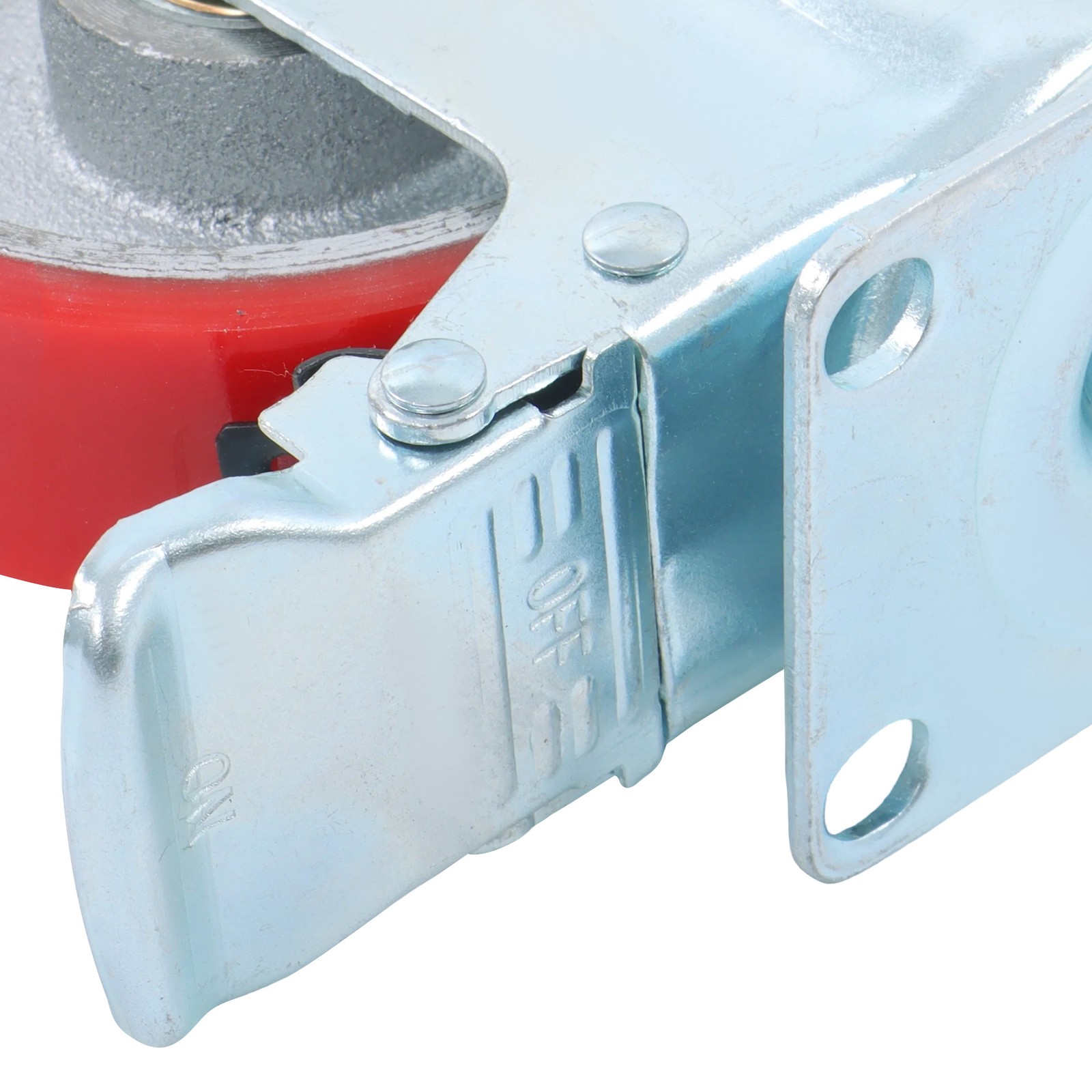 4 Pack 4 Inch Polyurethane Heavy Duty Swivel Caster Wheels With Brake Galvanized