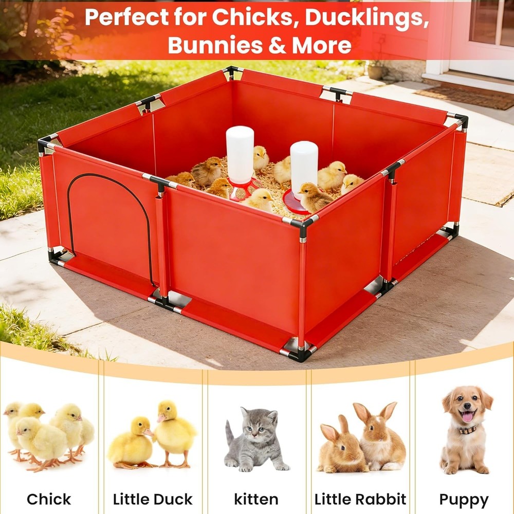 Comprehensive Chicken Brooder Kit with Heat Lamp, Feeder & Waterer for 30 Chicks
