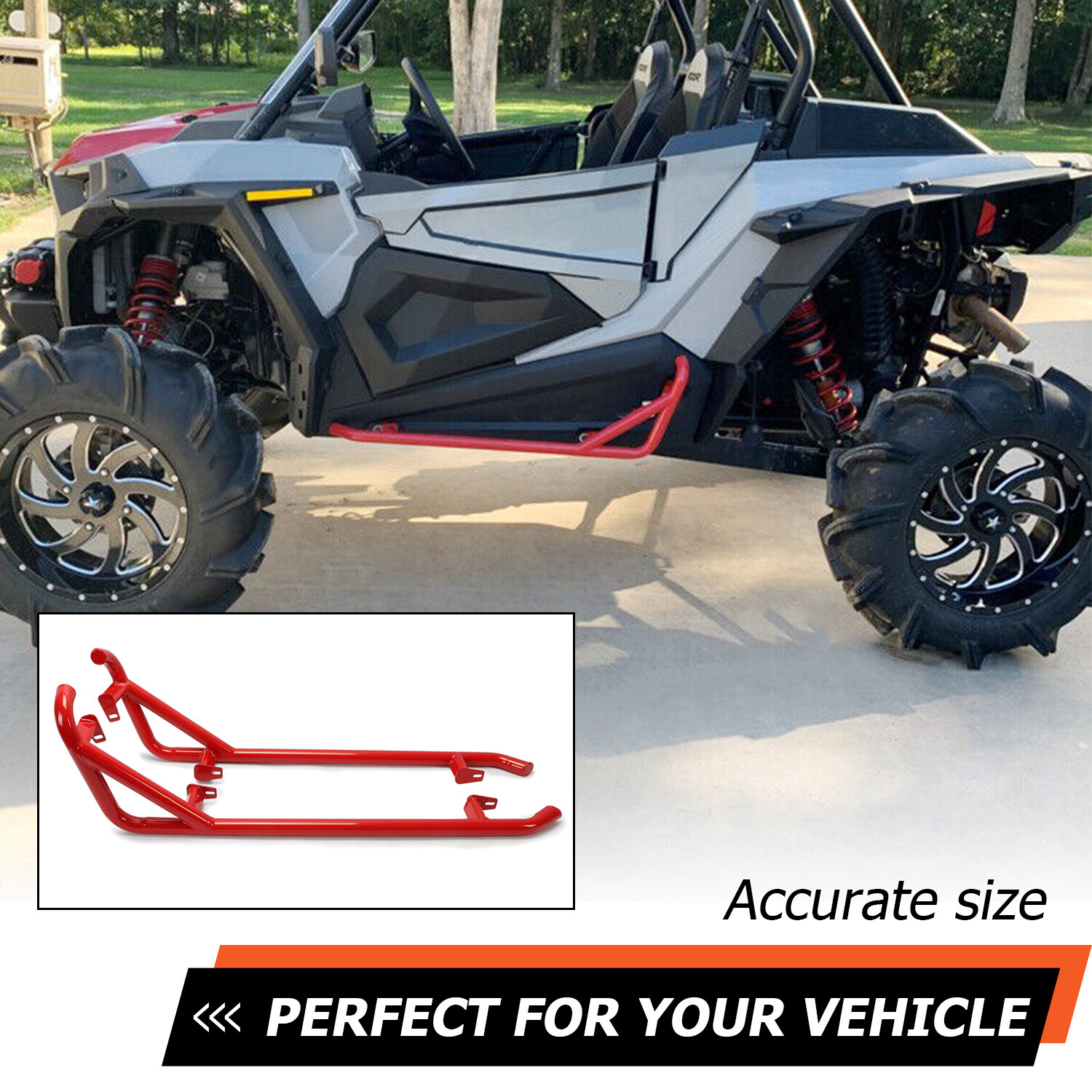 Side Steps Nerf Bars Rock Slider For 14-22 Polaris RZR XP 1000 900 Trail 2Dr UTV