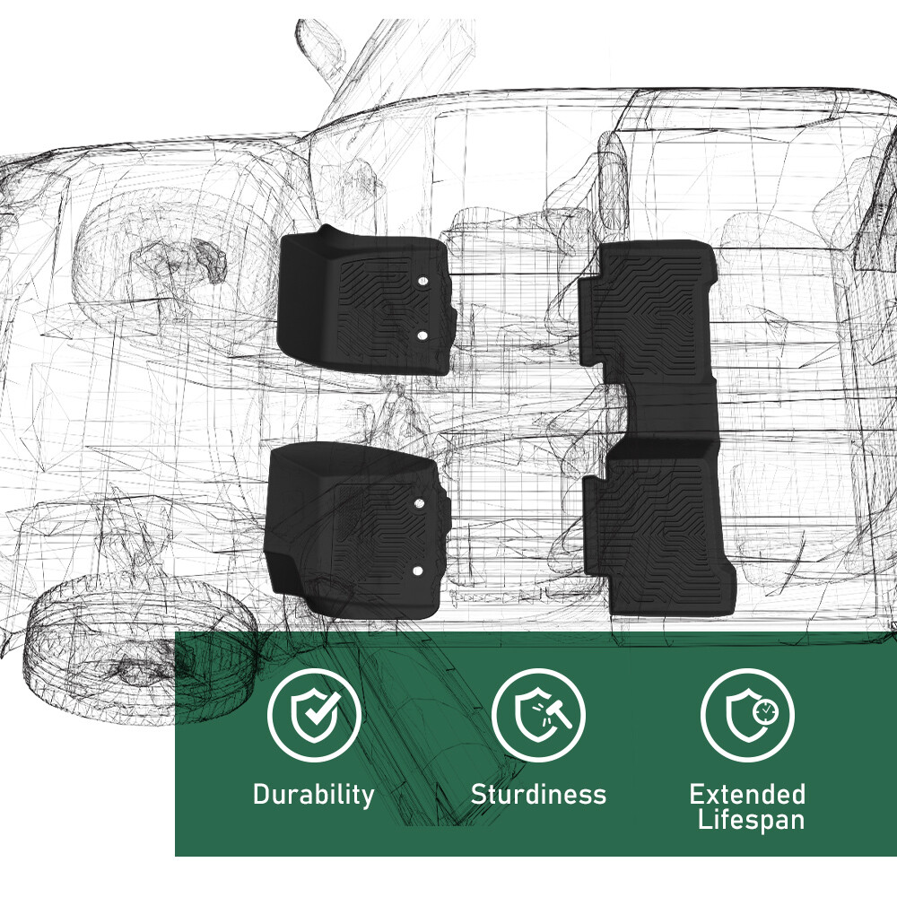 Fit For 2017-2023 Tesla Model 3 All Weather TPE Floor Mats Protection Liners