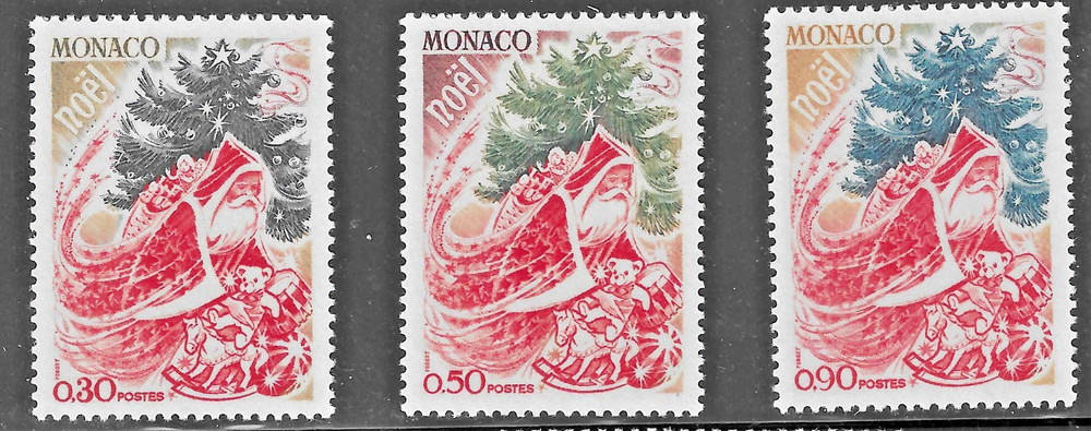 Monaco (1972) - Scott # 821 - 823,   MNH