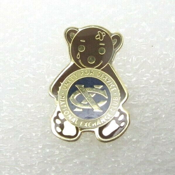 National Exchange Unity for Service Teddy Bear Lapel Pin (B226)