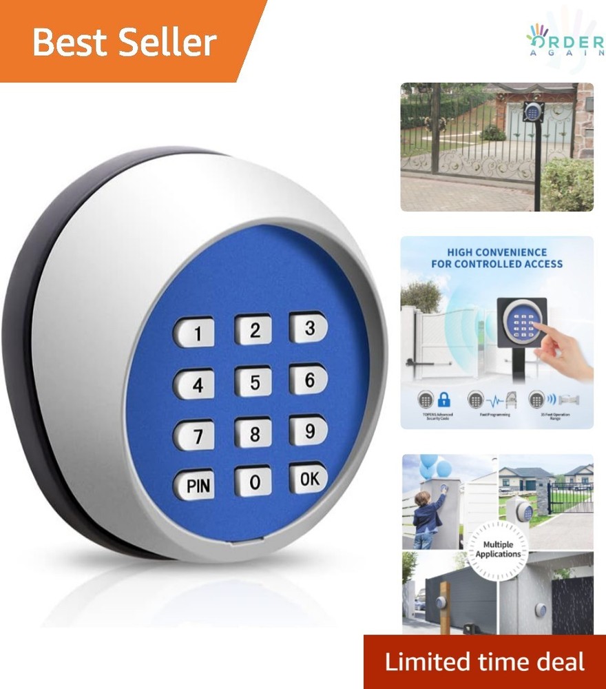 Wireless Keypad Digital Code Panel for Gate and Garage Door Control Waterproof
