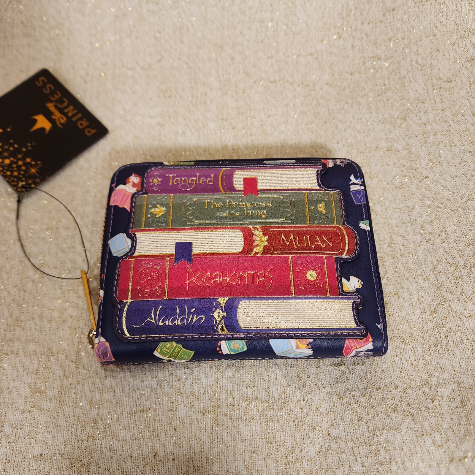 Loungefly Disney Princess Story Books Zip Around Wallet NEW