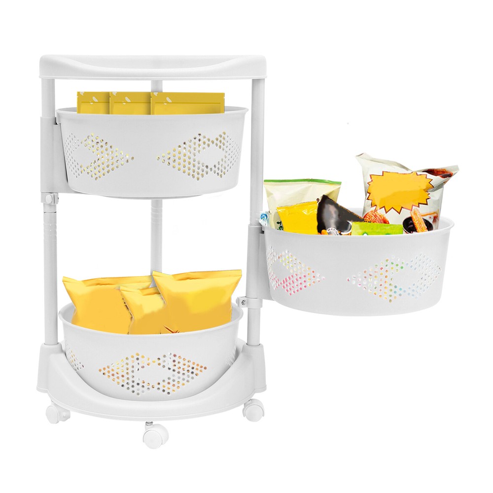 Multi-Layer Vegetable Rotating Basket Rack Fruit Snack Storage Kitchen Organizer