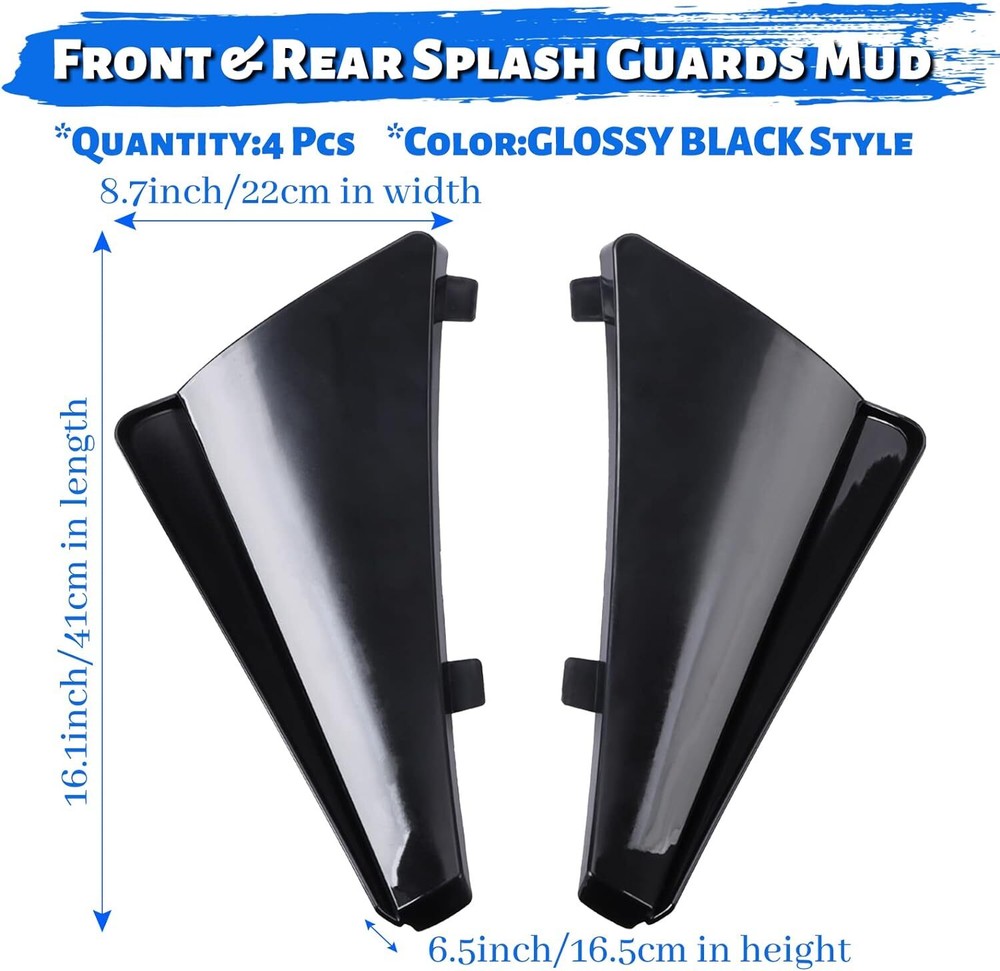 4X CARBON FLASH Front & Rear Mud Flaps for Corvette C8 2020-2024 Splash Guards