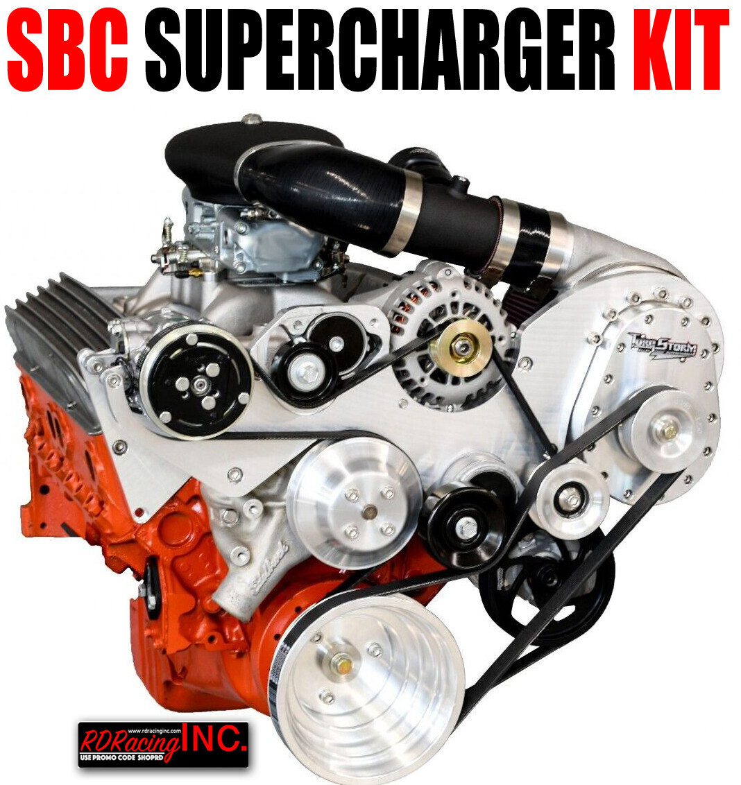 TORQSTORM SUPERCHARGER BILLET SYSTEM SMALL BLOCK CHEVY PLUS KIT ARP-K-GM-SBC-AC