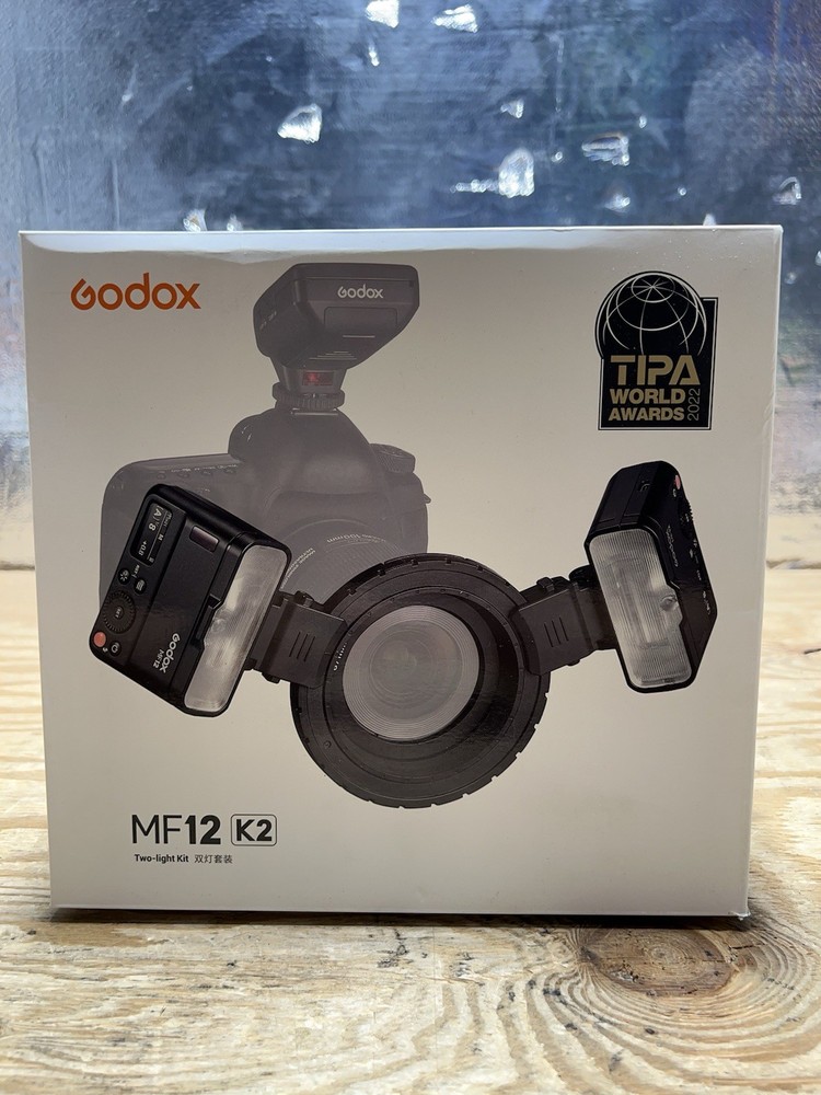 Godox Two Light Kit Macro Flash LED Lights Wireless X System  12W MF12-K2