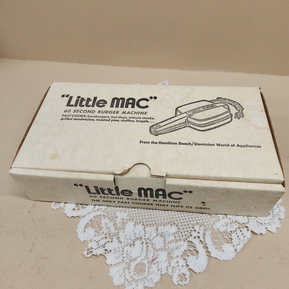 Little Mac 60 Second Burger Machine Hamilton Beach Hamburger Maker
