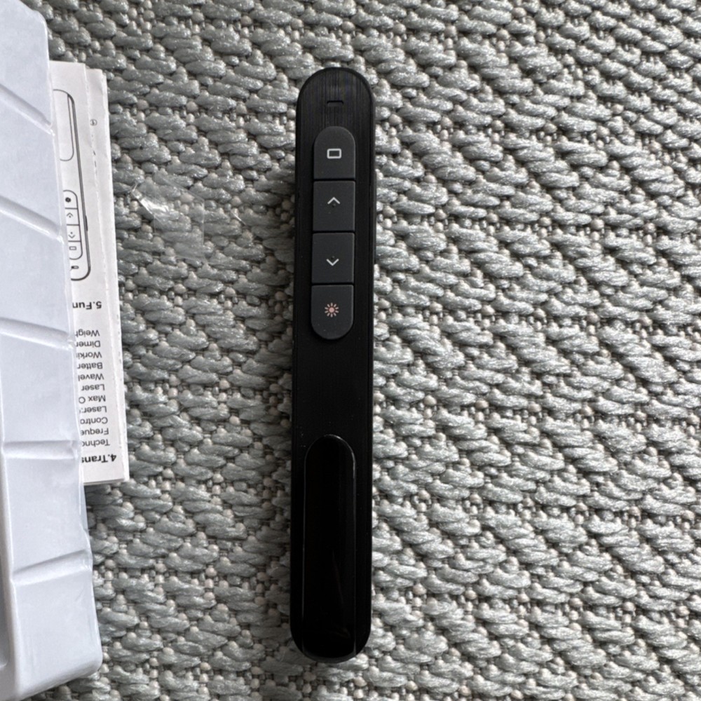 Wireless Presenter Remote Control with Pointer, Slide Advancer, Black X0034Q5ZV7