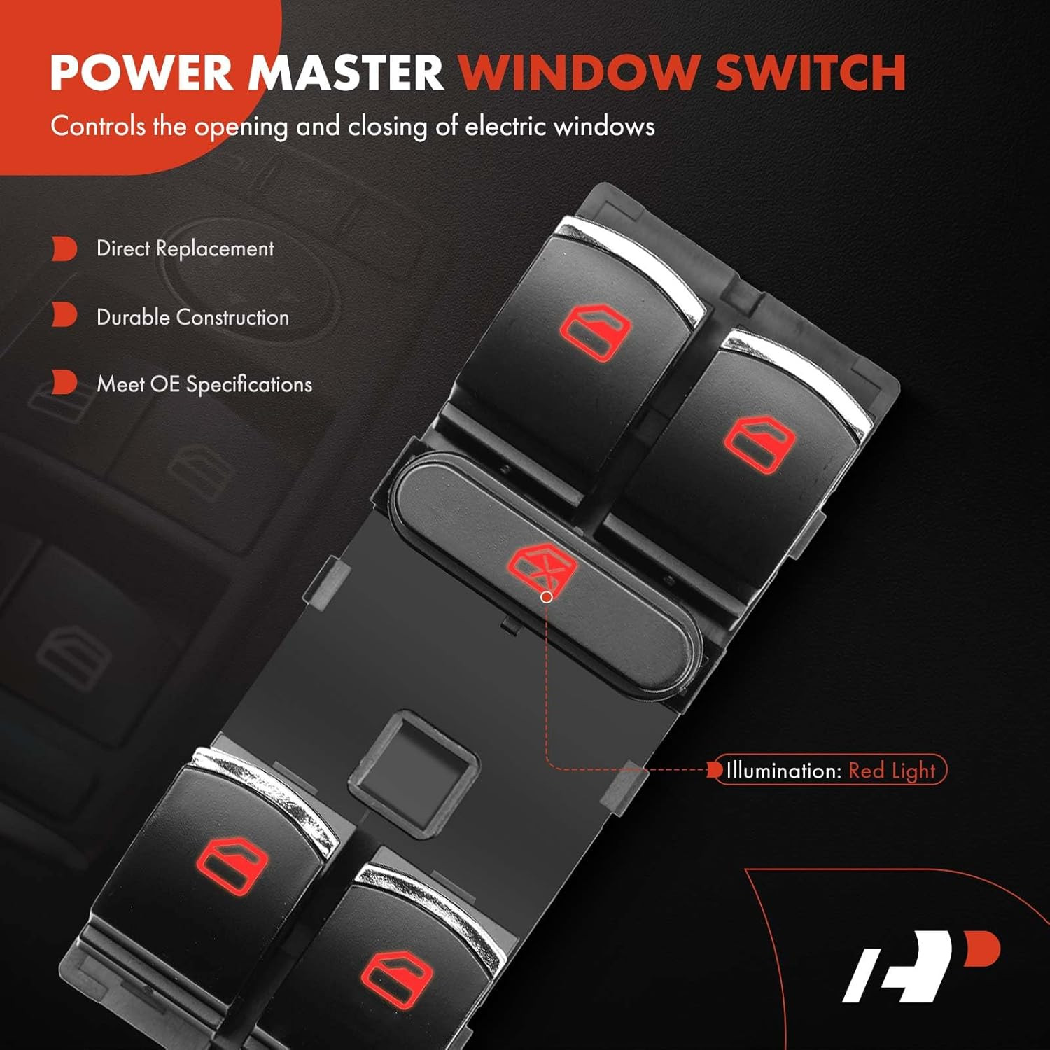 Master Power Window Switch Compatible with Volkswagen Jetta 2011-2016, Golf 2010