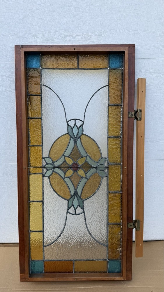 Vintage Stained Glass Window Panel