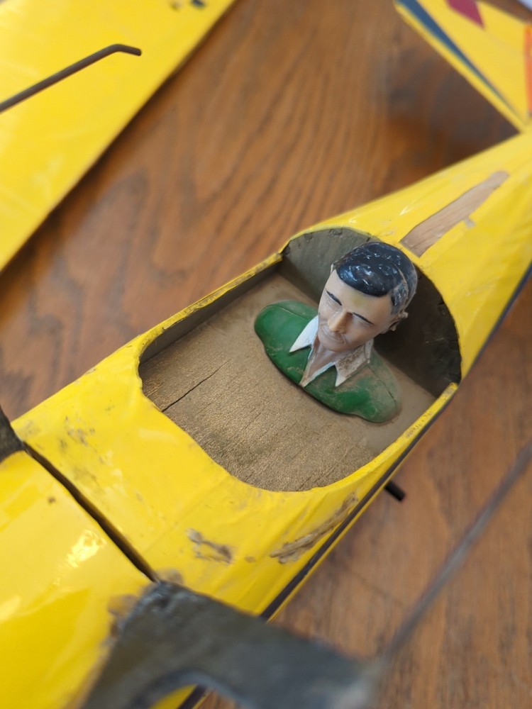 Vintage Yellow Model Airplane