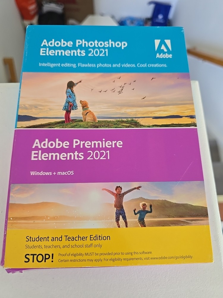Adobe Photoshop Elements & Premiere Elements 2021 (DVD, Mac/Windows)