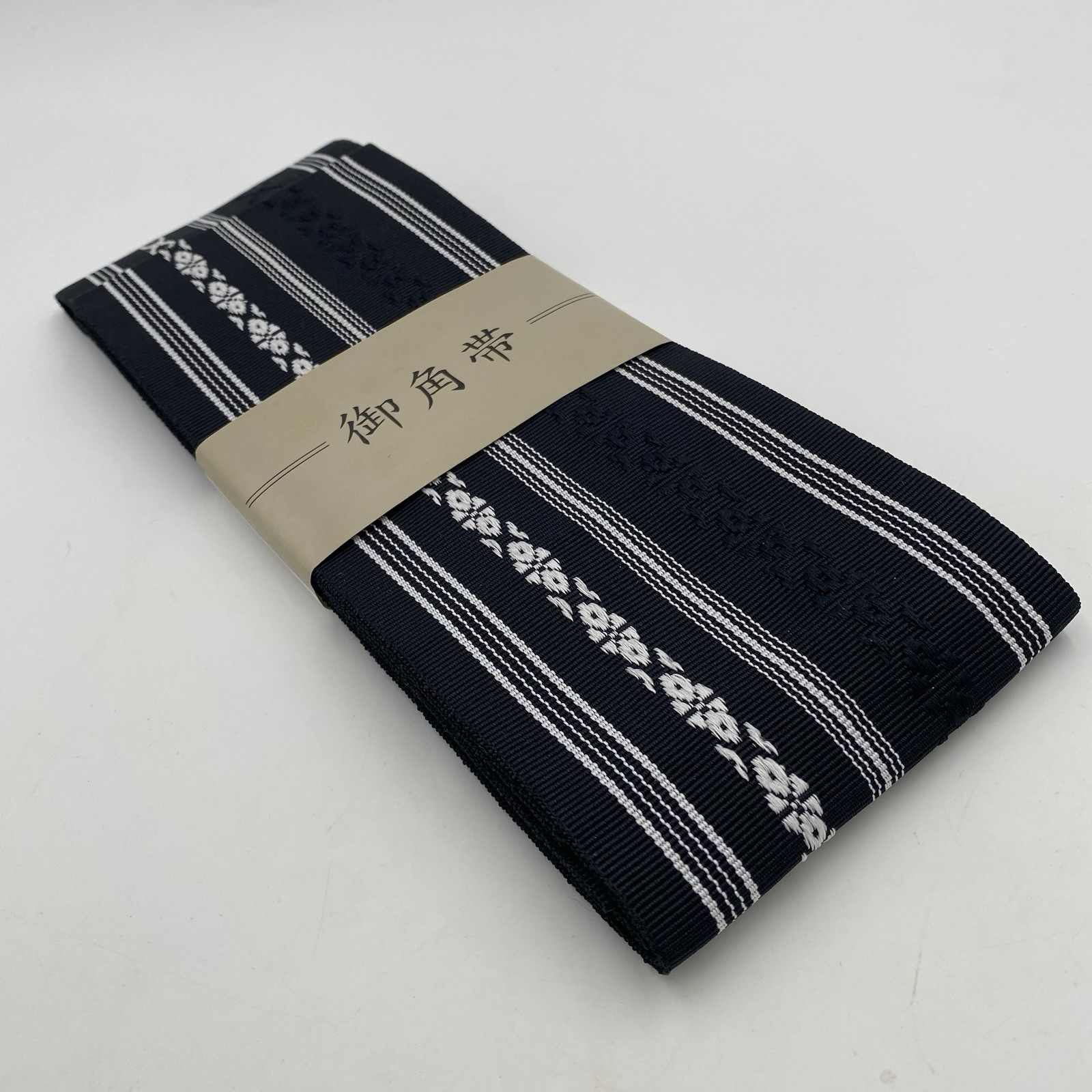 Traditional Japanese Kami Kaku OBI Kimono Belt For Laido BLACK Japan