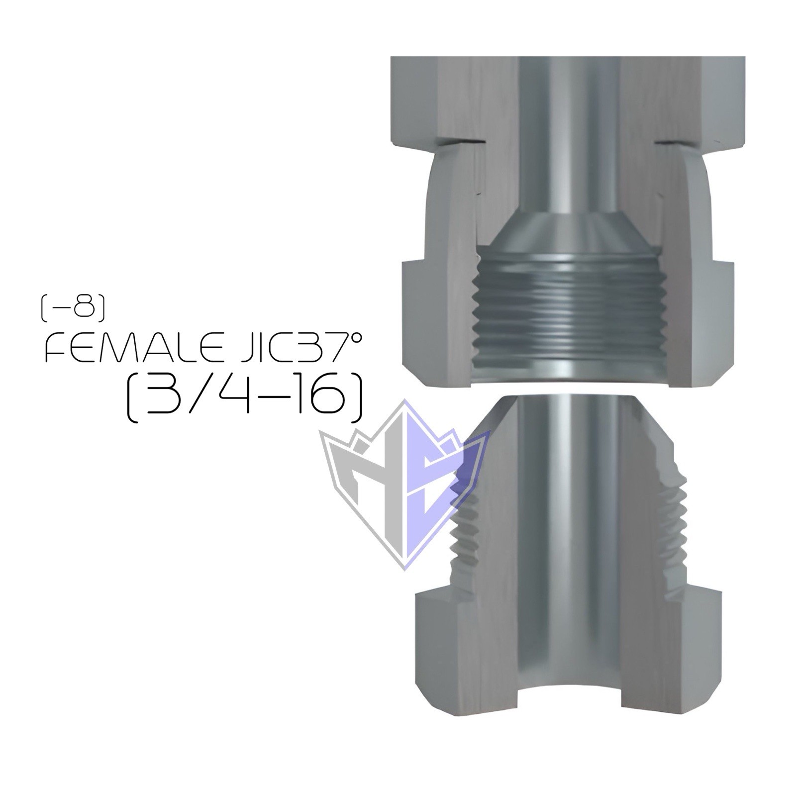 3/8" Hydraulic Hose Assembly with #8 JIC Female Ends, (90°/Straight) (5,000psi)