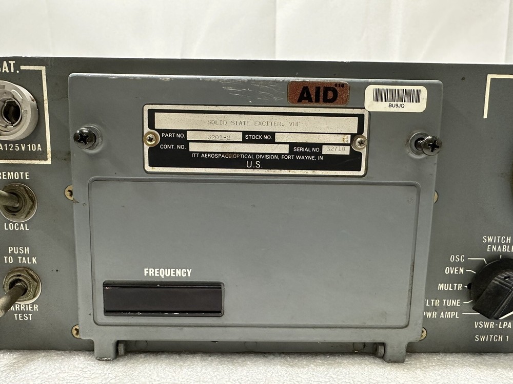 Vintage ITT Aerospace Optical Model 3201-2 - Solid State VHF Exciter - UNTESTED