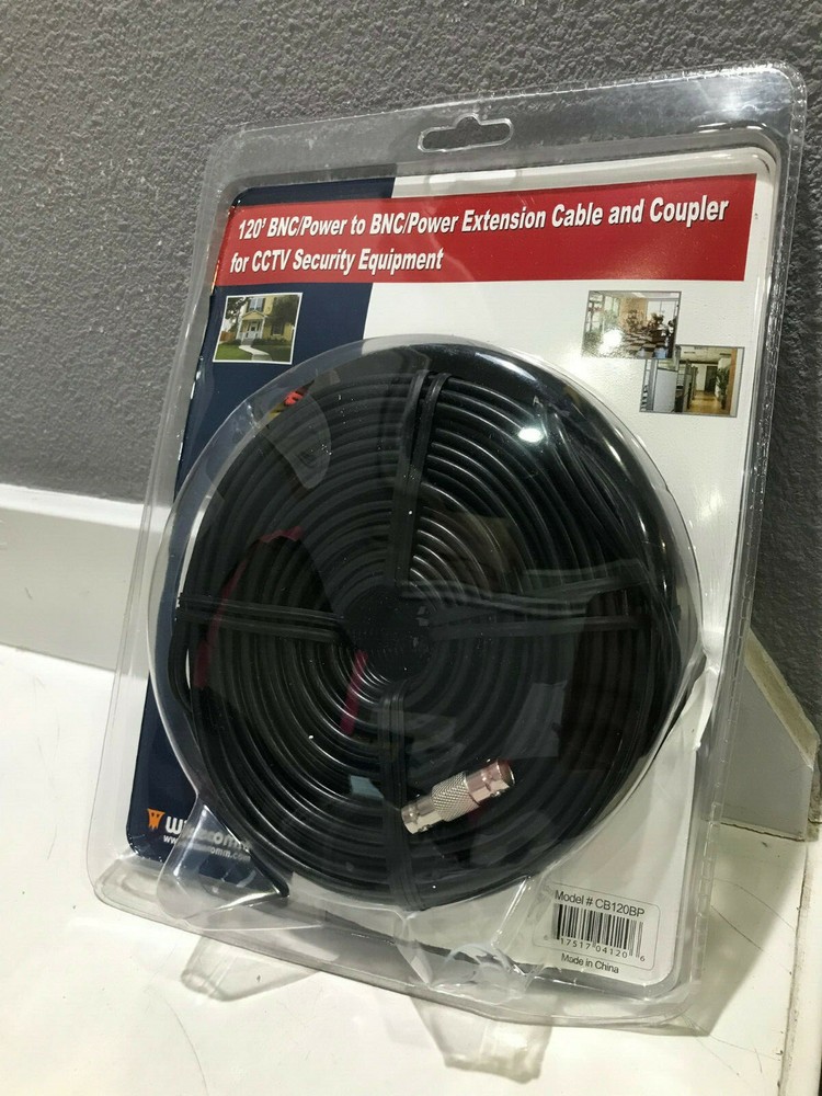 120ft Siamese BNC Cable for Analog CCTV Cameras (NEW)