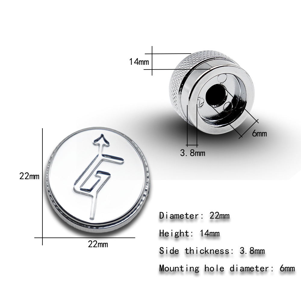 4x Metal Guitar Knobs "G" Arrow Logo Knobs Volume Amplifier Audio Control Black