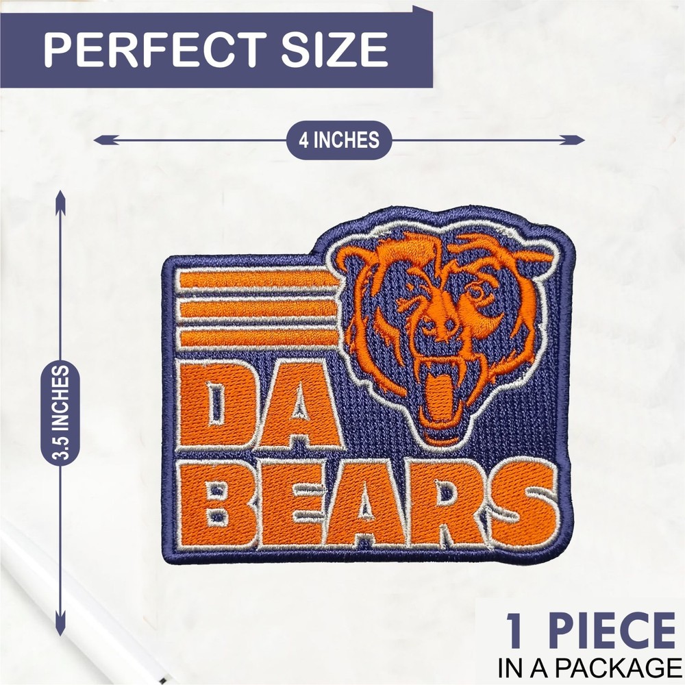 Chicago Bears NFL Team Logo Iron On Patch - Sew Patch - Embroidered Patch