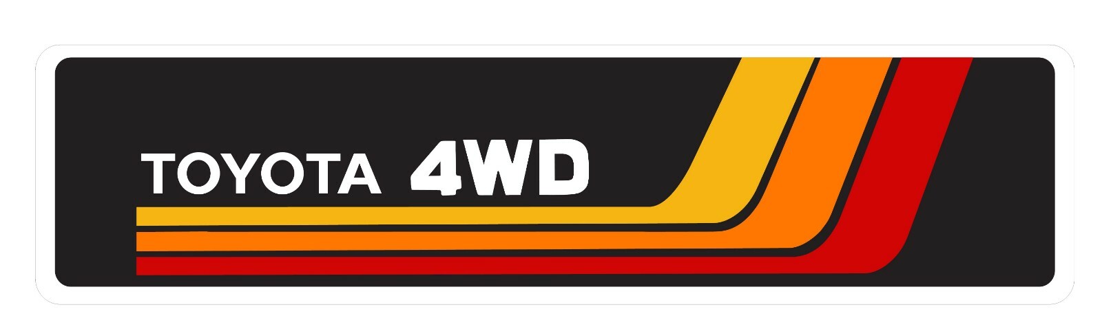 Toyota Vintage racing stripes aluminum sign 6" x 24"