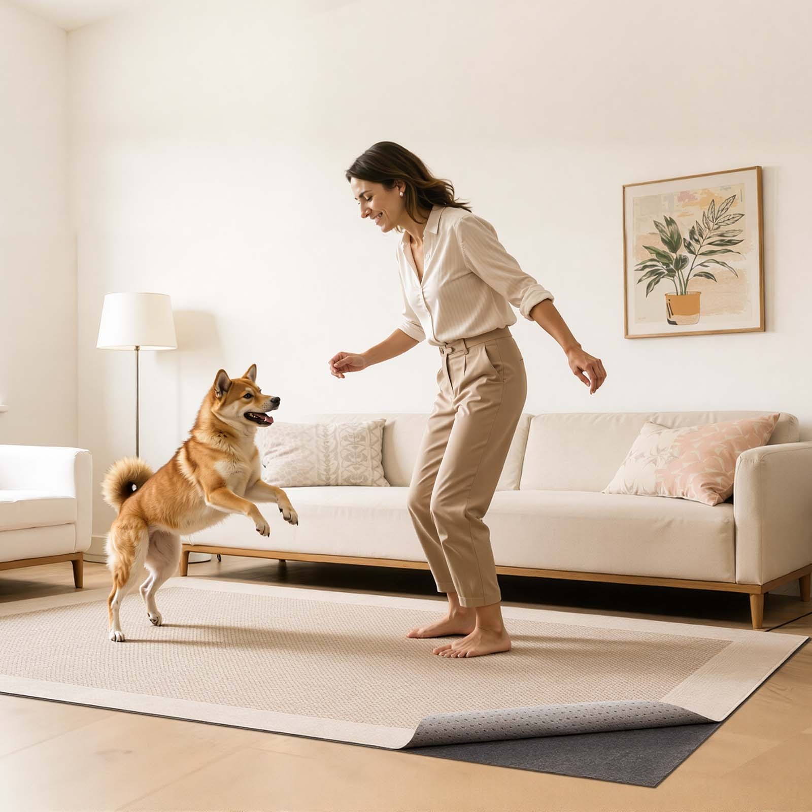 VEVOR 10x14ft Rug Pad Non-slip Carpet Mat Felt Cushion Rubber Gripper