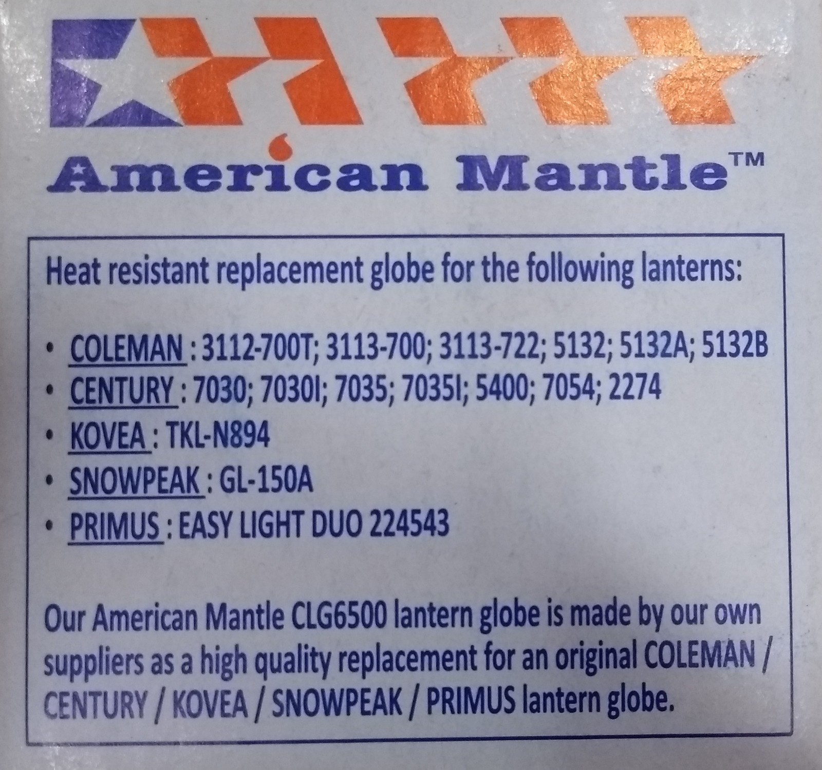 Mini Bulged Globe for PEAK1 Micro Lanterns - CLG6500