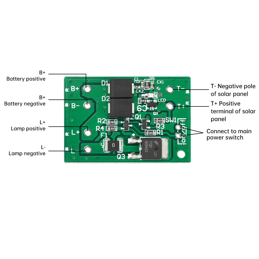 3.2V-15V Solar Light Circuit Control Board Solar Light Controller PCBA Board