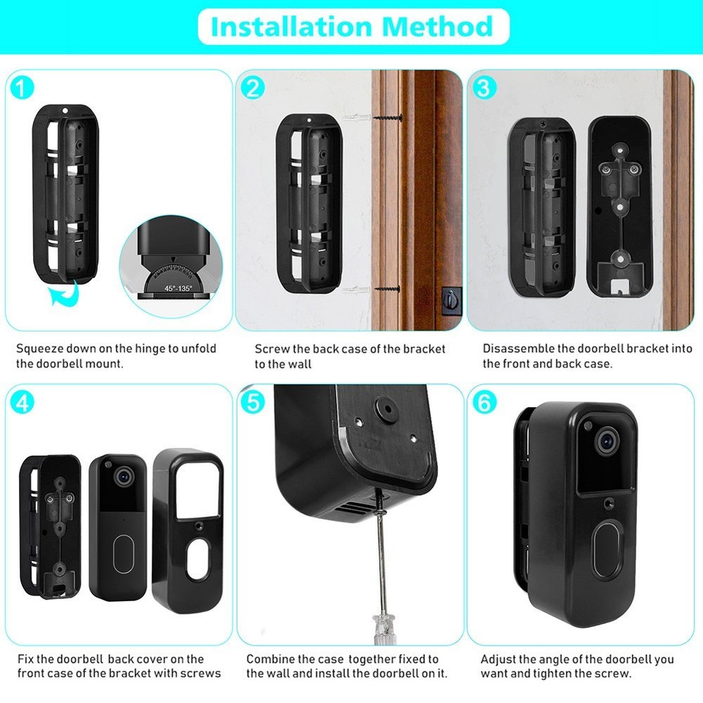 Adjustable Angle Doorbell Mount for Blink 2nd Gen with Easy Installation Kit