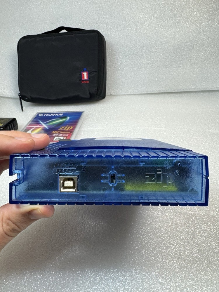 Iomega Zip 100 USB External Drive Bundle – Z100USB – Mac & PC - MINT!!!!!