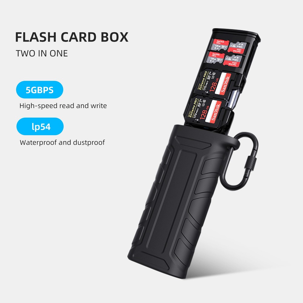 Silicone USB 3.1 High Speed Flash Memory Card Reader Case for SD TF Memory Cards