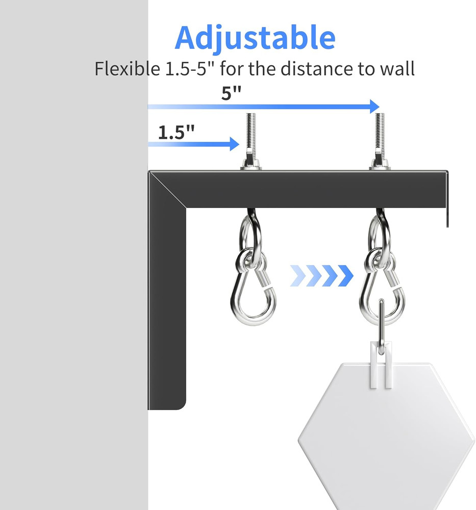 Univeral Projector Screen Wall Mount & Projector Ceiling Mount Black Bundle