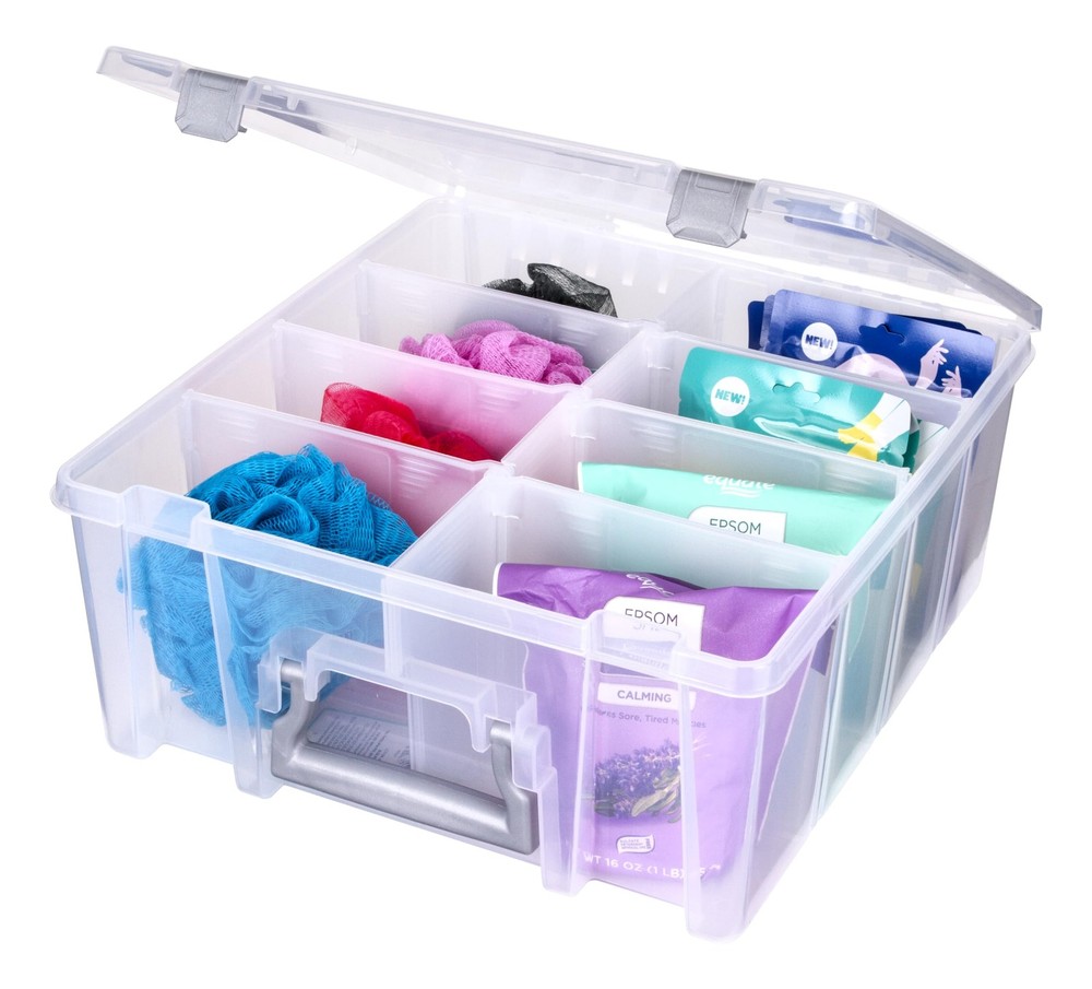 Super Satchel Double Deep Compartment Box - Art Storage with 8 Removable Comp...