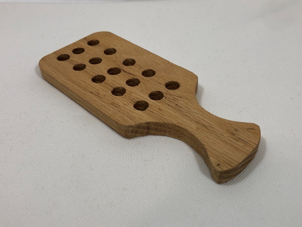 HANDMADE MUZZLELOADER ROUND BALL LOADING BLOCK ~ .45 CAL, 15 ROUNDS ~ VGC