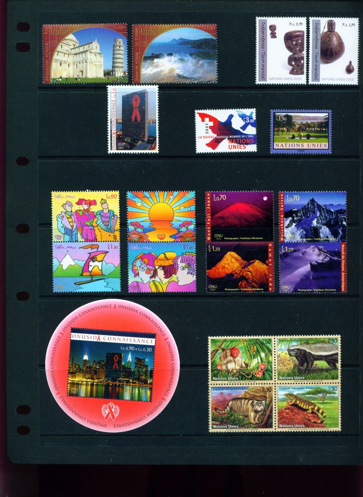 2002 UN Mint Geneva Stamps - Never Hinged - Complete (no booklet)