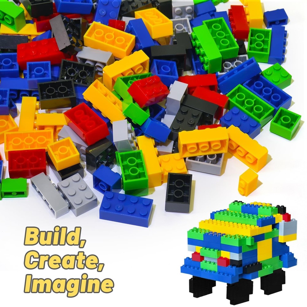 1000 Piece Building Bricks Set, Classic Creative MOC Bricks Starter Set, Acce...
