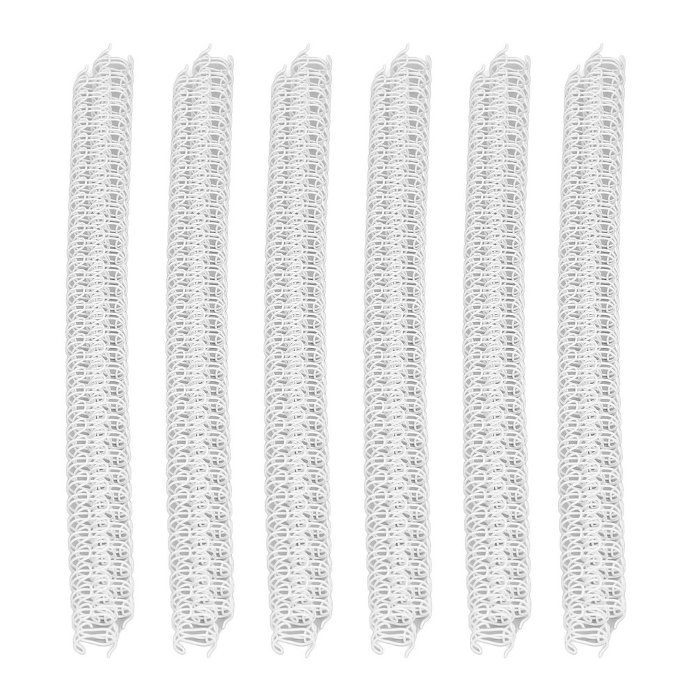 White 100x Double Loop Wire Binding Spines 34 Teeth 3:1 Pitch 7.9mm Diameter 40