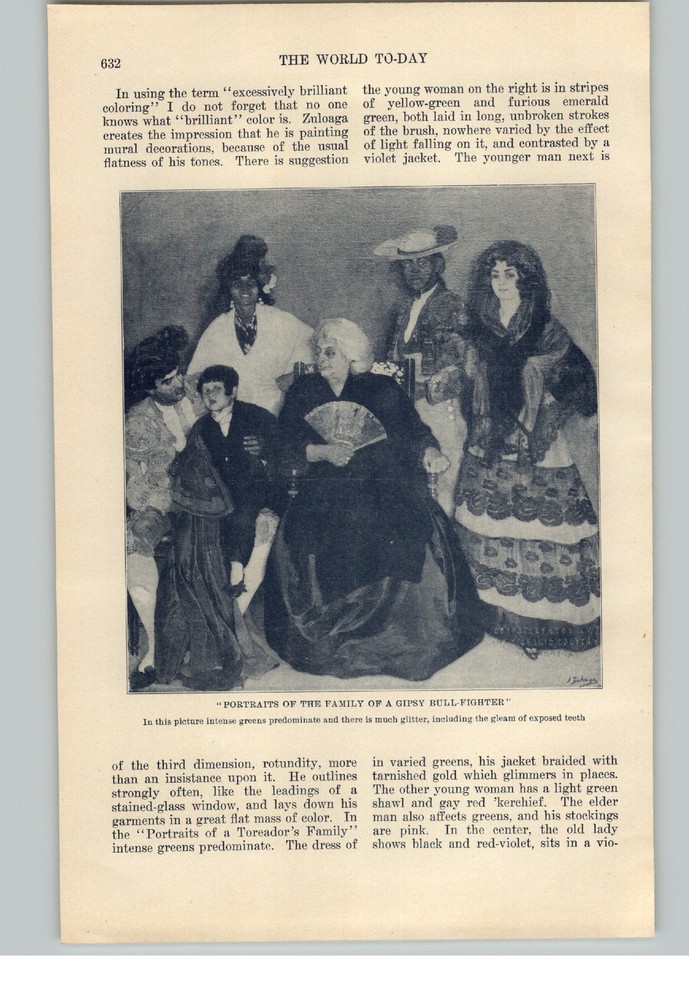 1909 Paper Ad 7 PG Article "Ignacio Zuloago: Spanish Painter" Pattison Photos