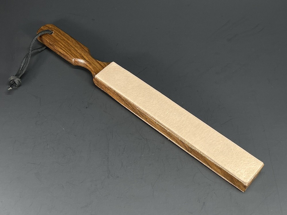 Leather Paddle Strop Honing Sharpener Knife Chisel Stropping Polishing Compound