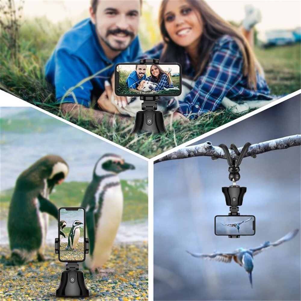 Portable Mobile Phone Gimbal Stabilizer 360° Rotatable Auto Tracking Holder
