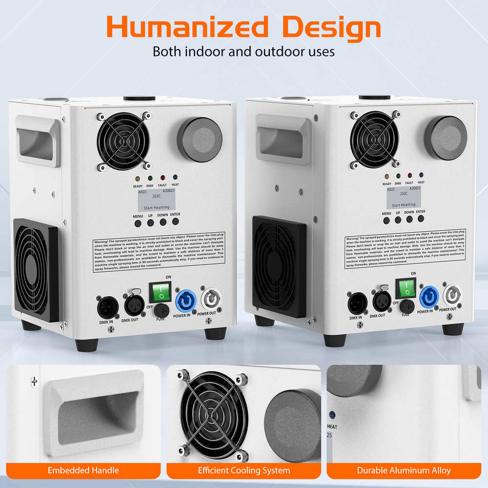 1200W Cold Spark Machine Stage Effect Machine DMX Firework Event Party Wedding