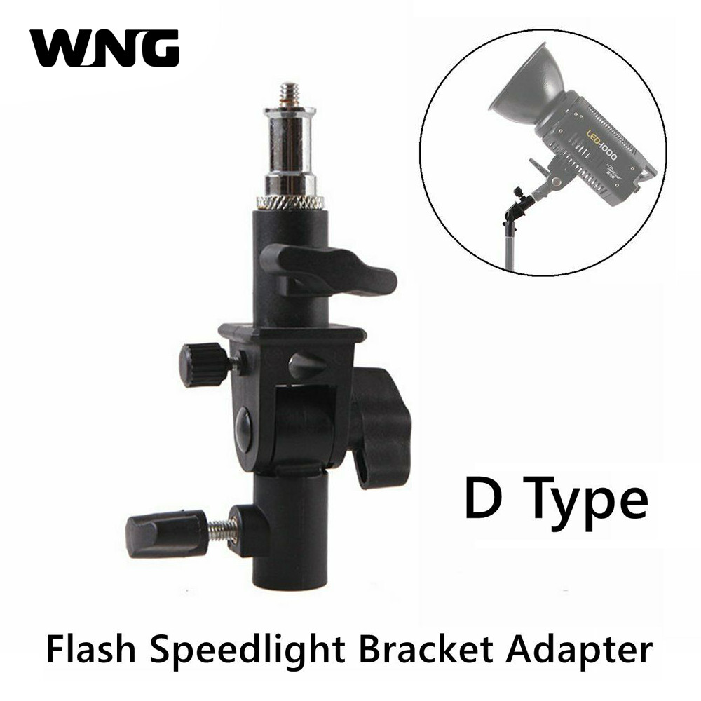 D Type Flash Speedlight Stand Bracket Shoe Mount Adapter Spigot Umbrella Holder