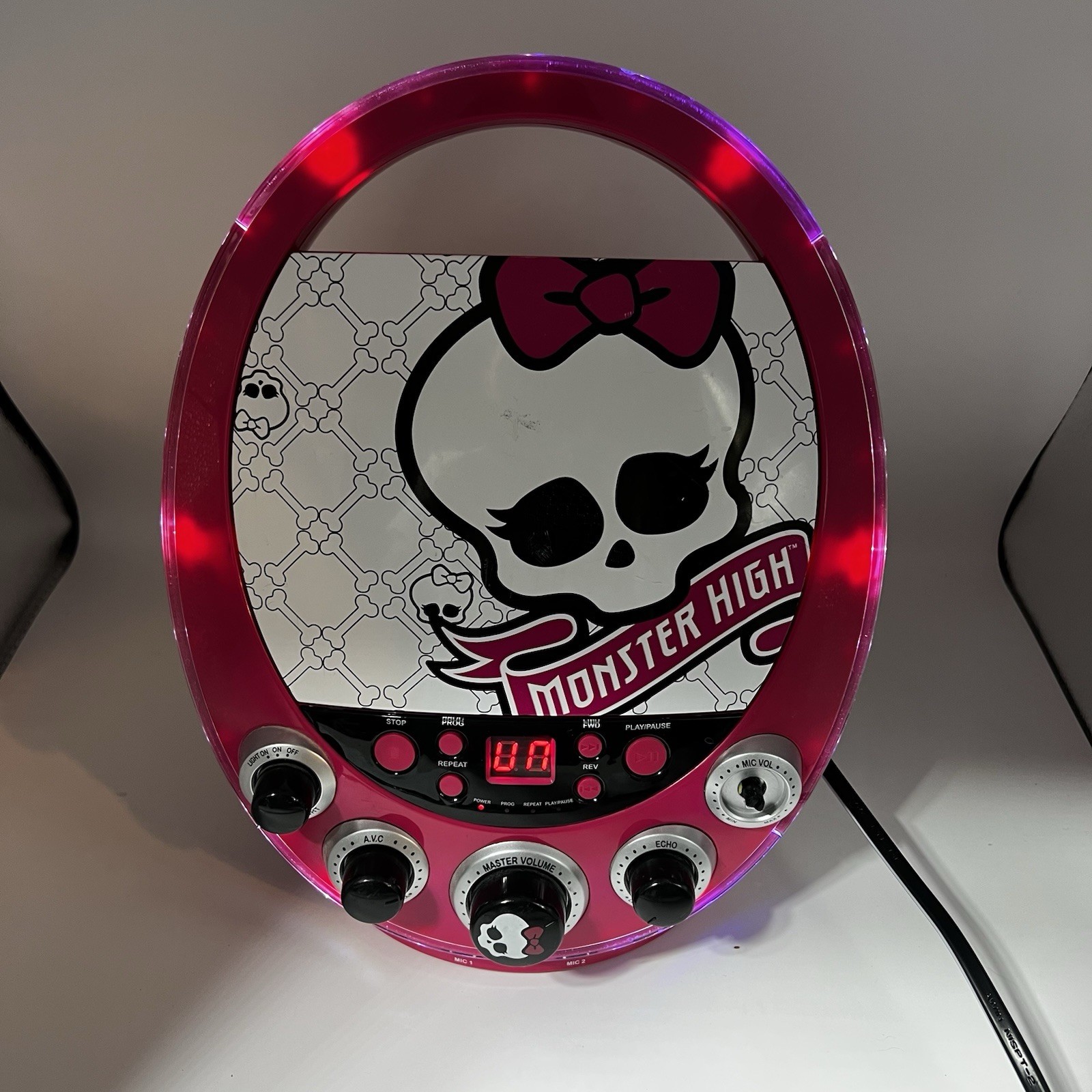 PartsRepair Monster High Disco party CD Player Karaoke Machine Light Up 70148-wm